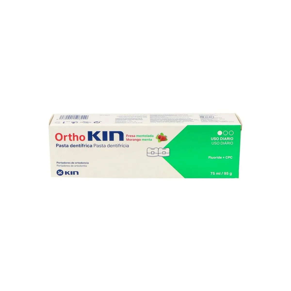Ortho Kin Pasta Dental Fresa Mentol 75 Ml