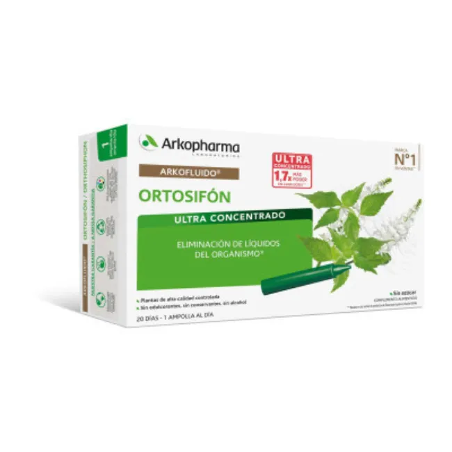 Ortosifon Arkofluido Ampolla Bebible 15 ml 20 Amp