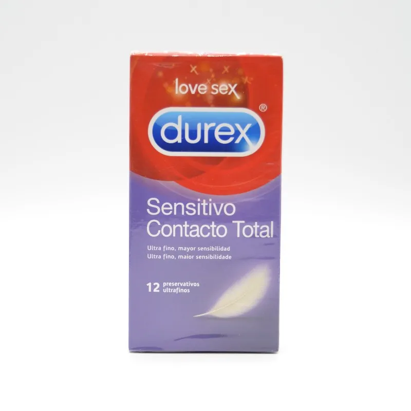 PRESERVATIVOS DUREX SENSITIVO CONTACTO TOTAL 12U