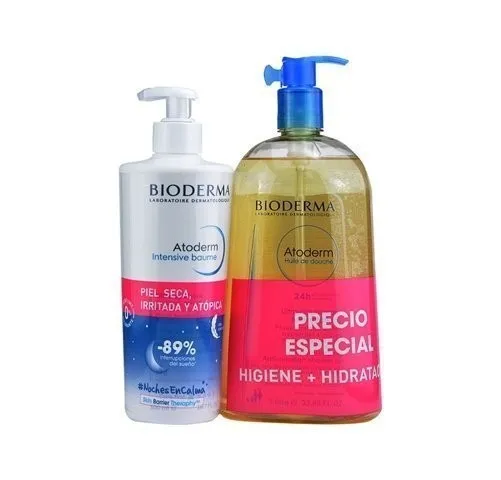 Pack Atoderm Intensive Baume, 500 ml. + Atoderm Aceite de Ducha, 1 litro. - Bioderma