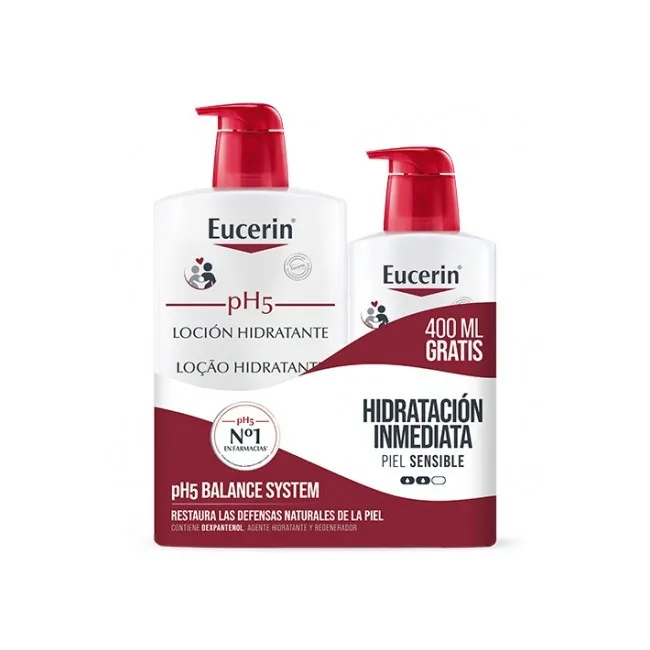 Eucerin Pack Loción Hidratante PH 5 1000ml 400 ml de REGALO