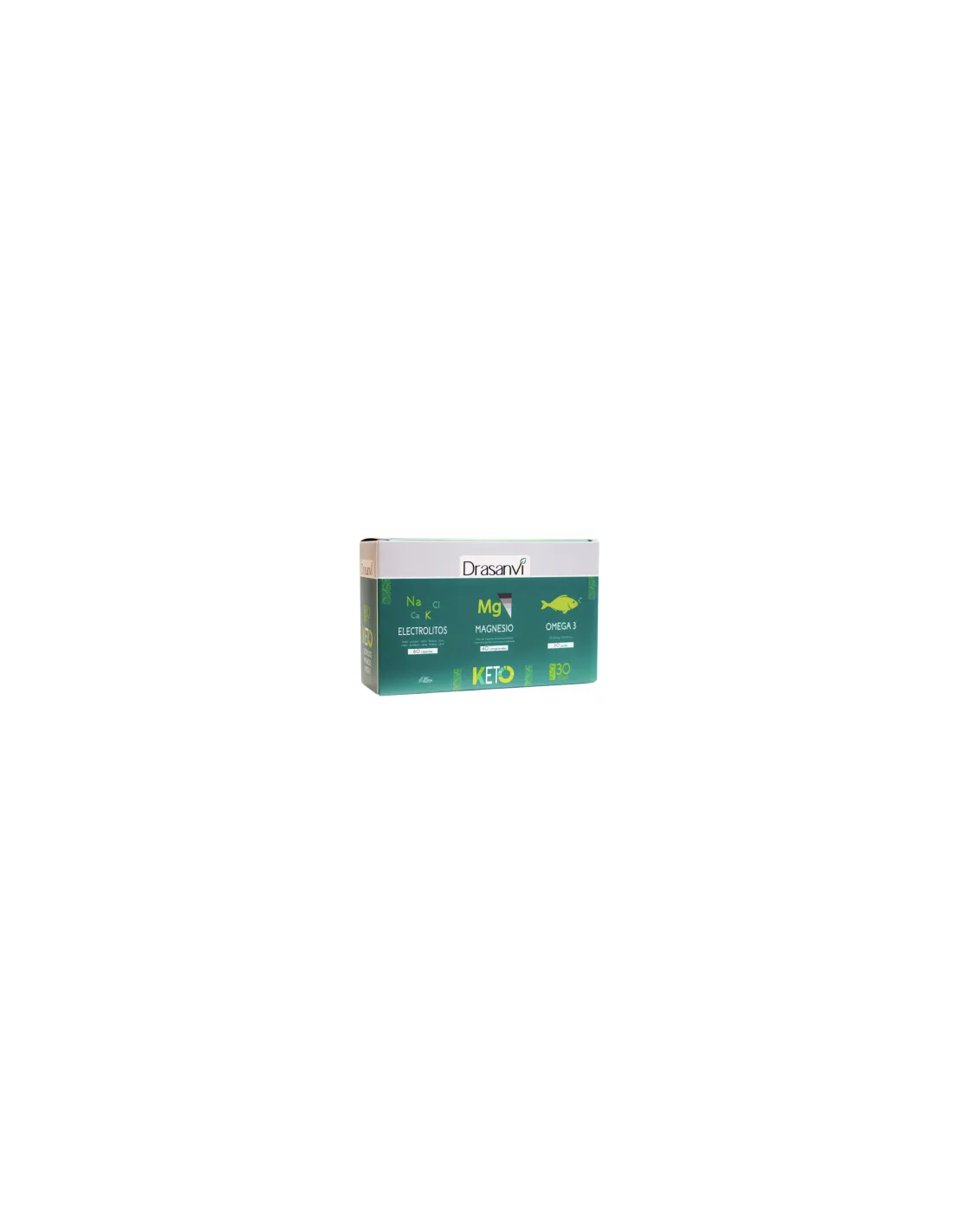 Pack Keto Electrolitos 60 Capsulas + Magnesio 60 Comprimidos + Omega 3 30 Perlas Drasanvi