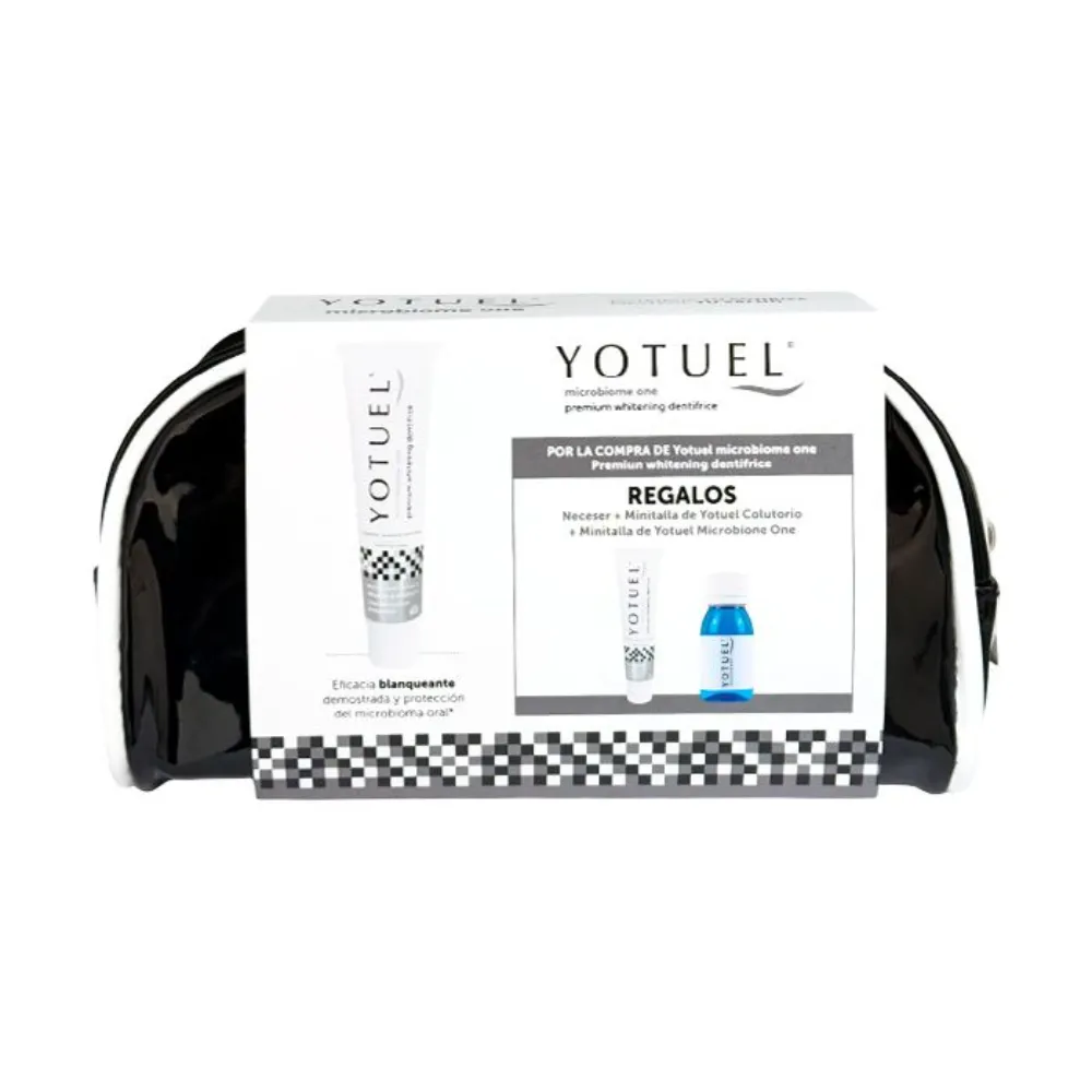 Pack Yotuel Microbiome One Premium Whitening, 75 ml + Regalo de Neceser + Minitalla de Yotuel Colutorio + Minitalla de Yotuel Microbiome One Premium Whitening.- Cantabria Labs