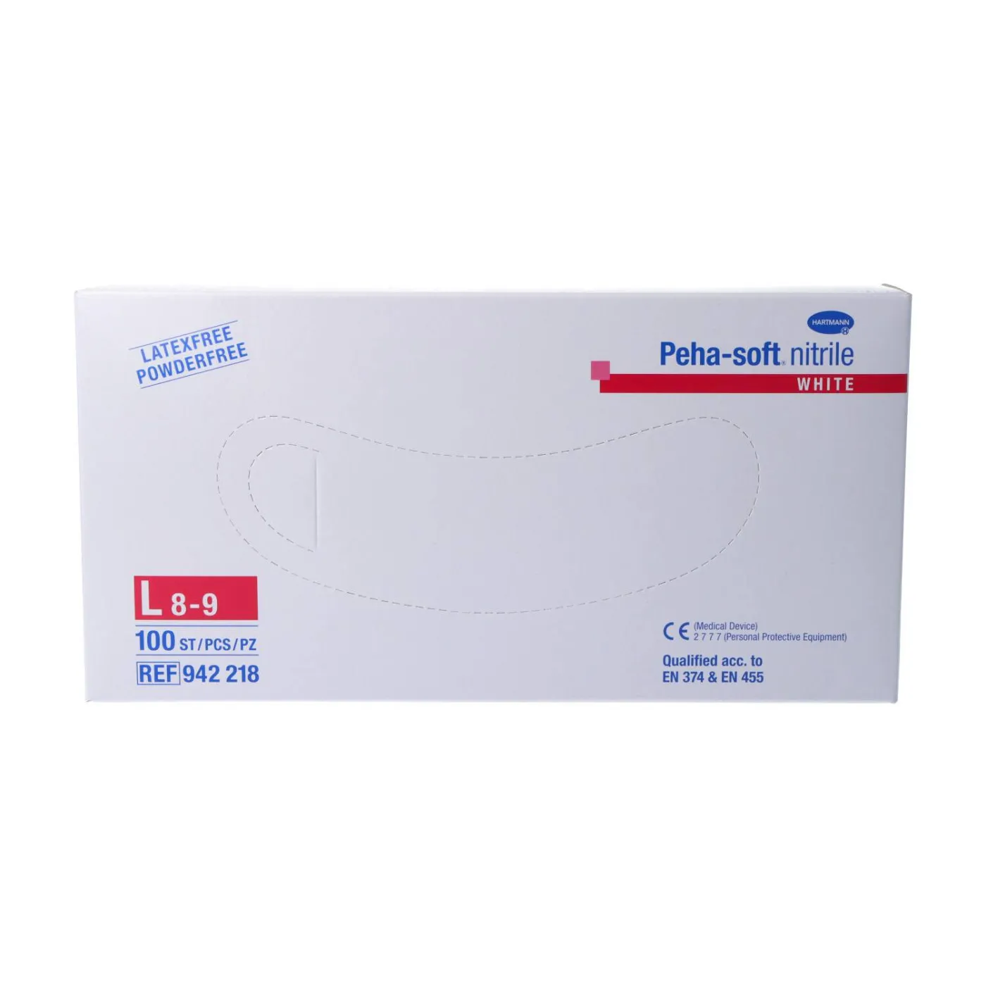 Pehasoft Guantes Nitrilo Blanco Talla g 100 Uds