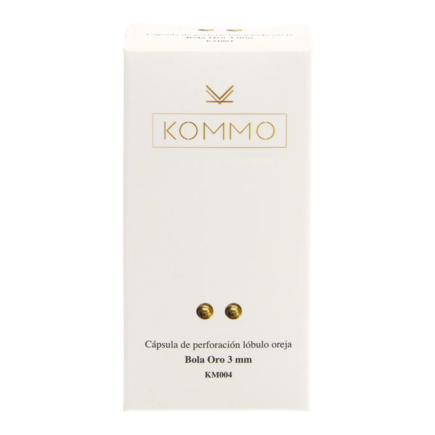 Pendiente Bola Oro 3mm