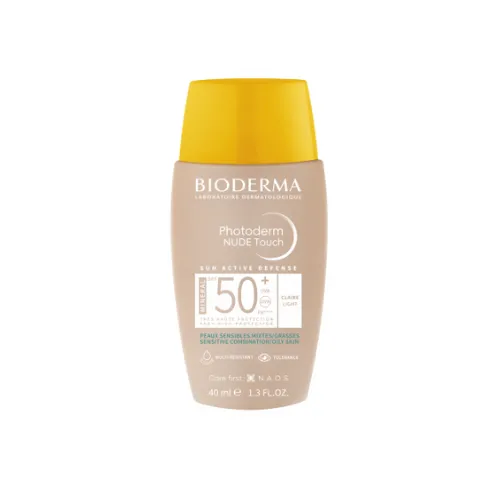 Photoderm NUDE Touch SPF 50+ Tono Claro, 40 ml. - Bioderma