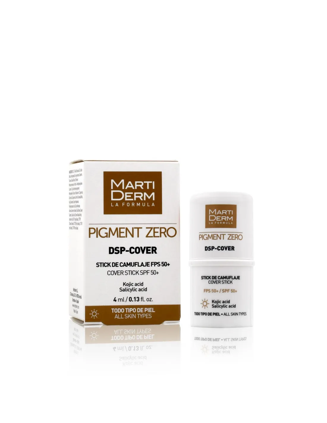 PIGMENT ZERO MARTIDERM DSP-COVER STICK DE CAMUFLAJE SPF 50+ 4 ML