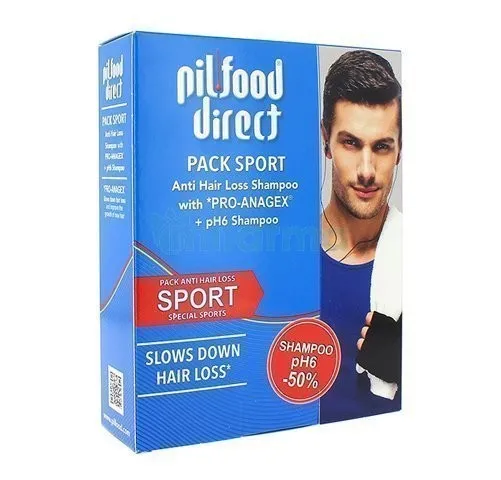 Pilfood Direct Champú Anticaída, 200 ml. + Pilfood Direct Champú pH6, 200 ml. - Laboratorio Serra Pamies