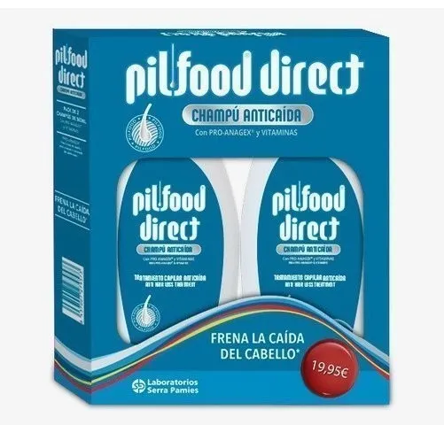 Pilfood Direct Champu Anticaida, 500 ml. + 500 ml. - Laboratorios Serra Pamies