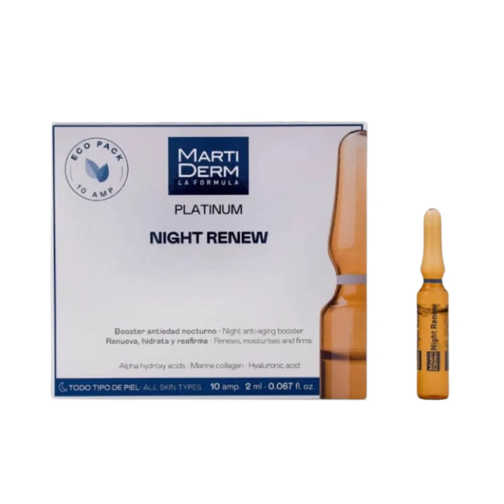 Platinum Night Renew ,10 Ampollas x 2 ml. - Martiderm