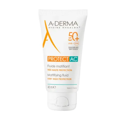 Aderma Protect AC Fluido Solar Facial Matificante SPF50+, 40 ml. - A-Derma