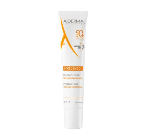 Aderma Protect Fluido Solar Facial Invisible SPF50+, 40 ml. - A-Derma