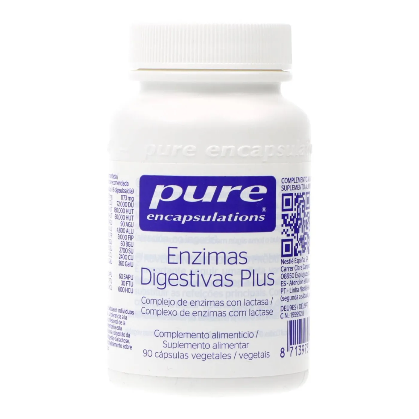 Pure Encapsulations Enzimas Digestivas Plus 90 C