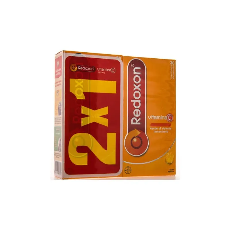 Redoxon Vitamina C 1000MG Naranja 30+30 Comprimidos Efervescente 2X1