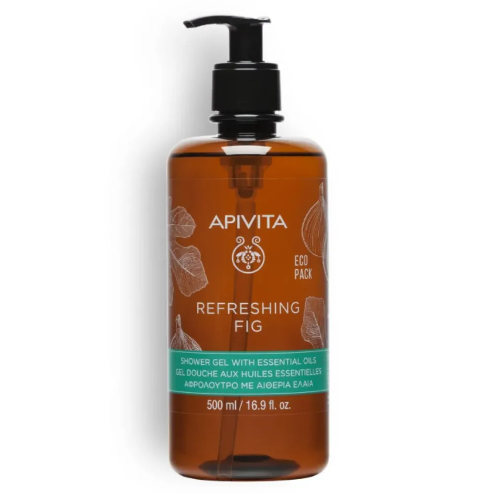 Refreshing Fig Gel de Baño con Aceites Esenciales con Higo, 500 ml. - Apivita