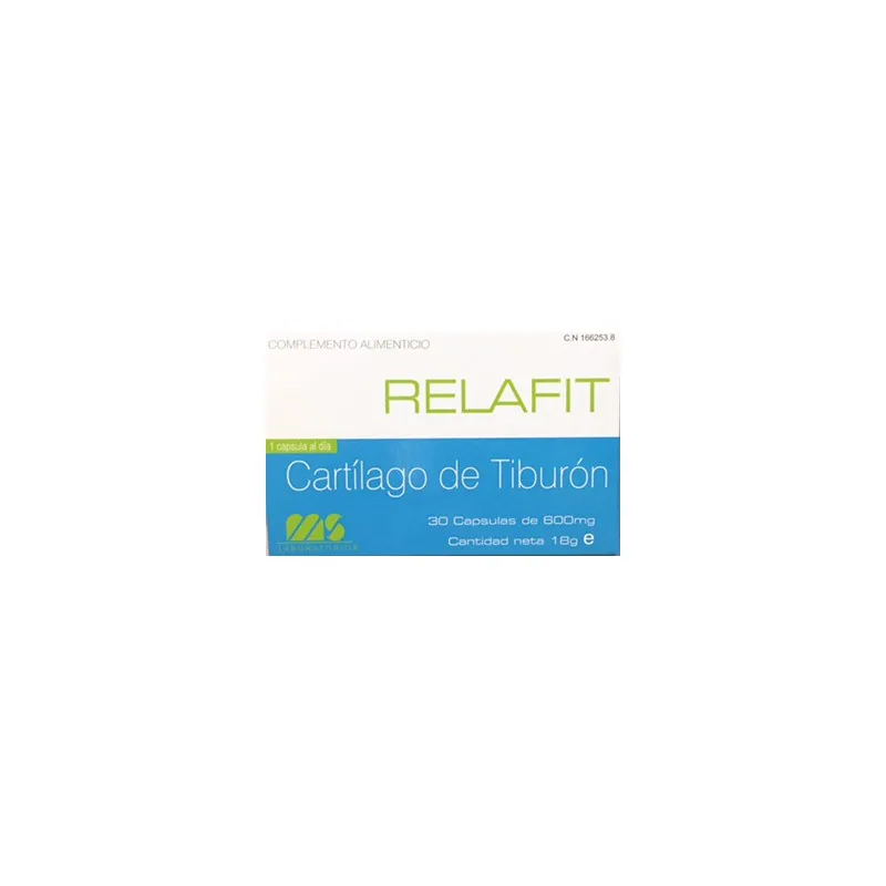 Relafit cartilago de tiburon 600 mg 30 capsulas