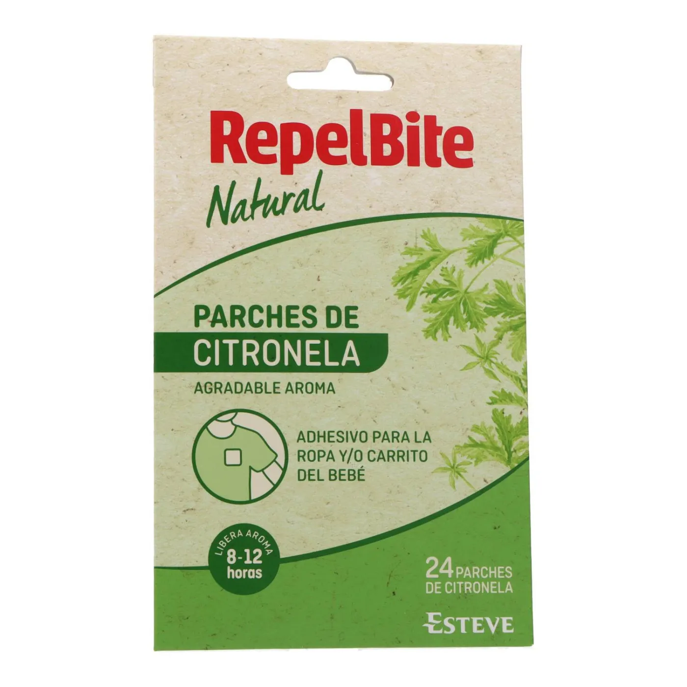 Repel Bite Natural 24 Parches Con Citronela
