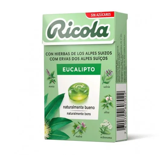 RICOLA SIN AZUCAR EUCALIPTUS DUPLO50 G