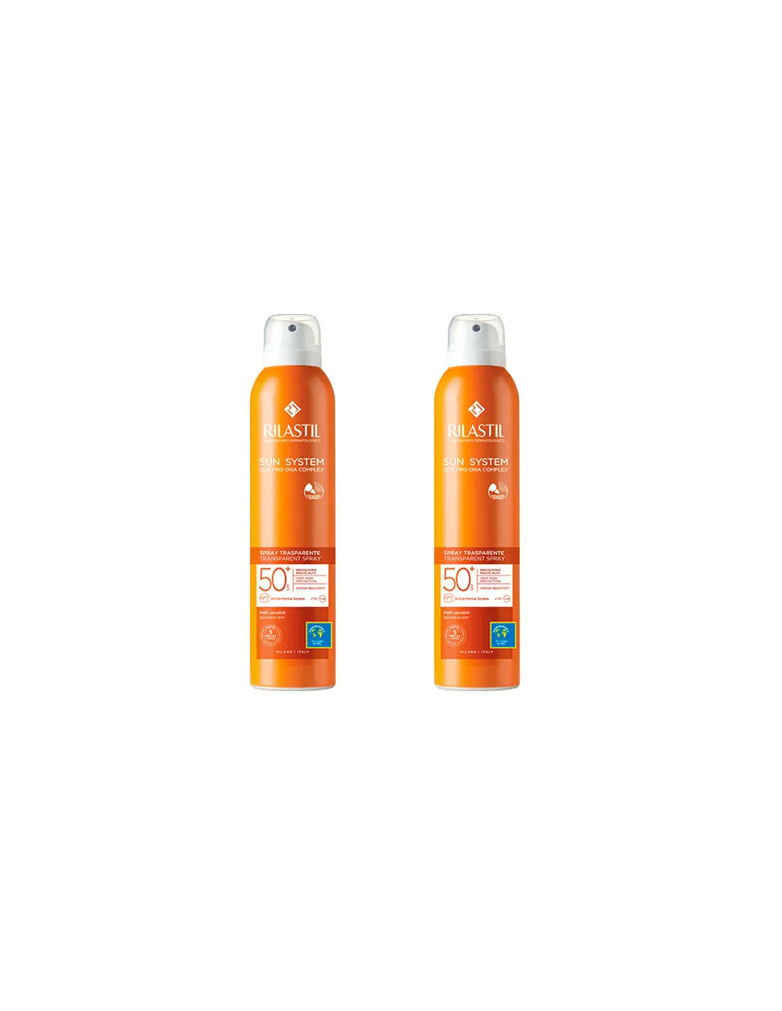 RILASTIL SUN SYSTEM SPRAY TRANSPARENTE SPF 50+ 2x200 ML