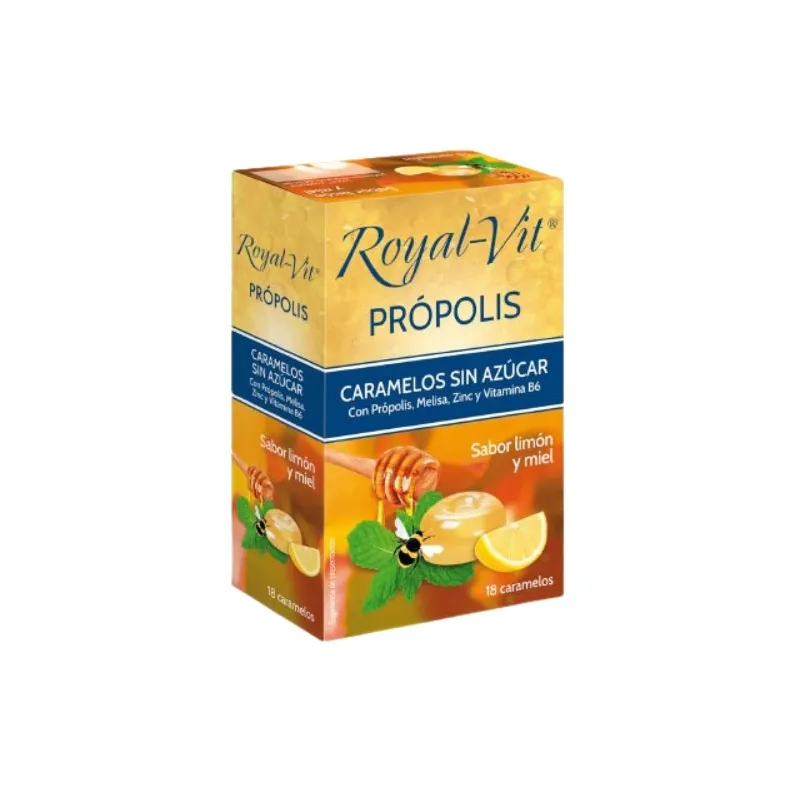 ROYAL VIT CARAMELOS PROPOLIS S/AZUCAR 18 UNIDADES