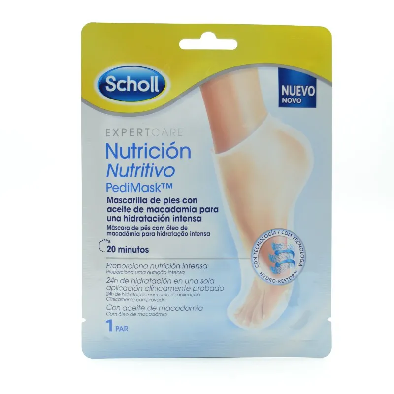 SCHOLL PEDIMASK MASCARILLA NUTRITIVA PIES 1 PAR