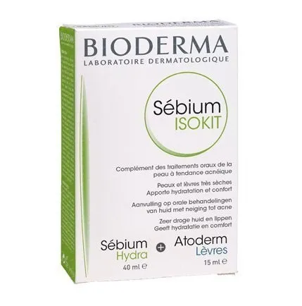 Sebium ISOKIT: Sebium Hydra, 40 ml. + Atoderm Labios, 15 ml. - Bioderma