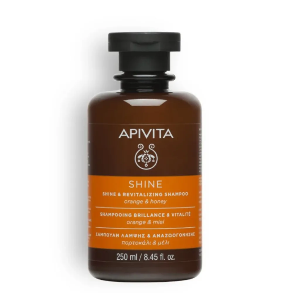 Shine Champú Brillo y Vitalidad con Naranja y Miel, 250 ml. - Apivita