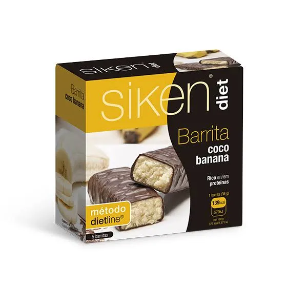 Siken Diet Barrita Coco Banana 5 Barritas