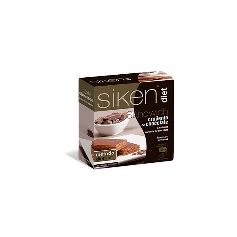 SIKEN DIET SANDWICH CRUJIENTE CHOCO 6 UNIDADES