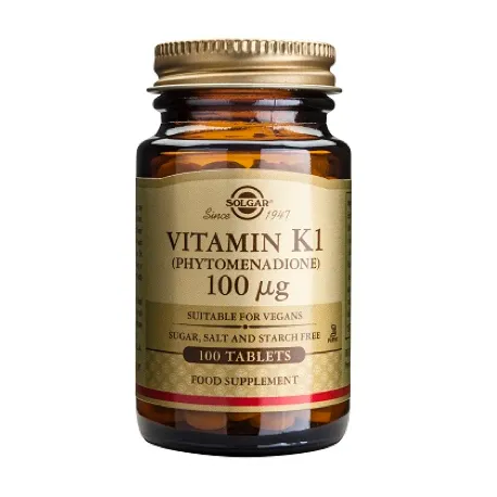 Solgar Vitamina K1 (Fitomenadiona) 100 μg 100 comprimidos