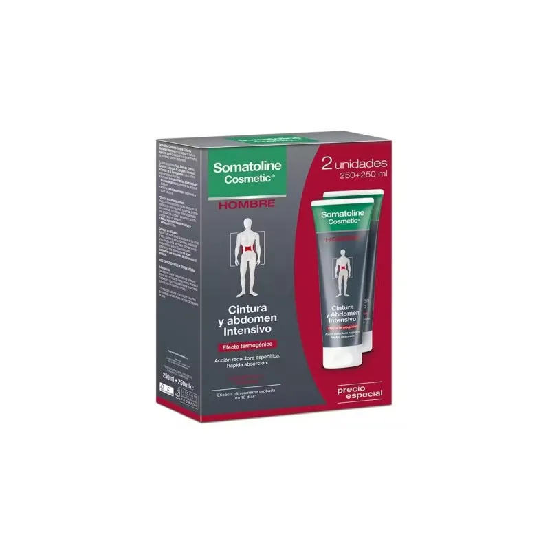 Somatoline Hombre Cintura y Abdomen reductor intensivo noche 2x250ml