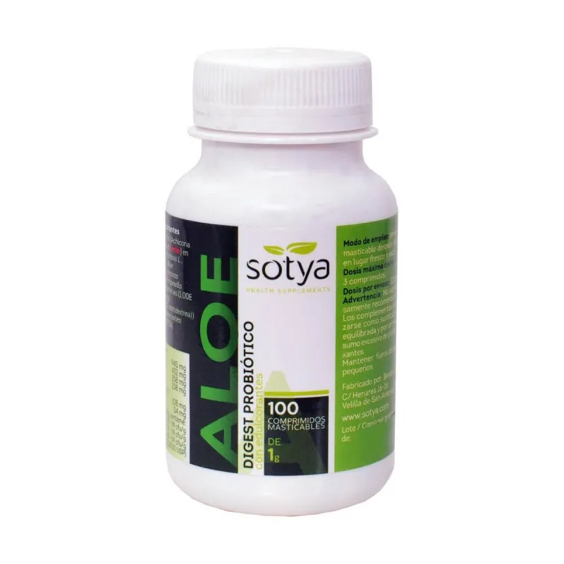 SOTYA ALOE DIGEST 100 COMPRIMIDOS MASTICABLES