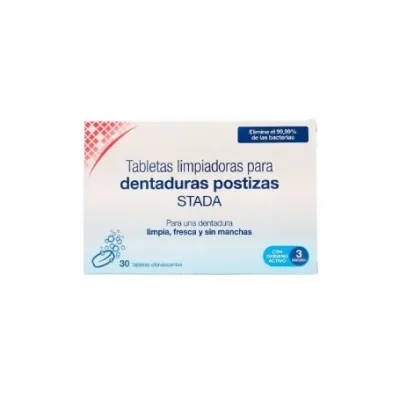 Stada Tabletas Limpiadoras Dentaduras Postizas 30 Tabletas Eferv