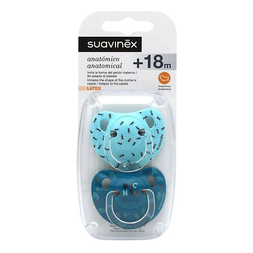 Suavinex Chupete Anatomico Latex +12 Meses 2 U