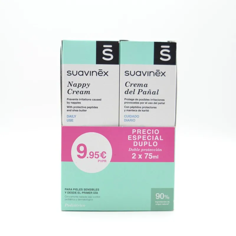 SUAVINEX CREMA PAÑAL DUPLO 75 ML+75 ML