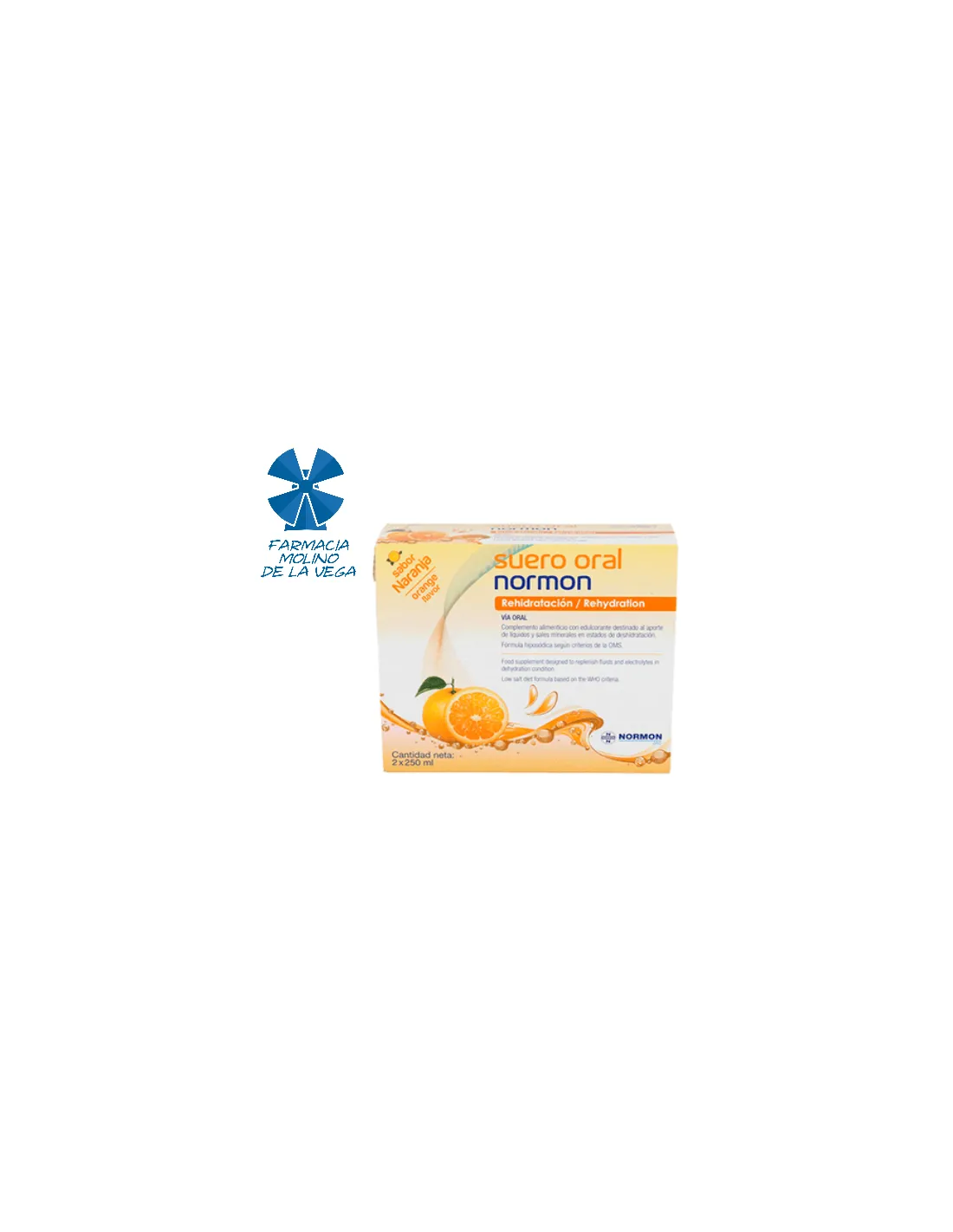 SUERO ORAL NORMON SABOR NARANJA 2 BRICKS X 250 ML