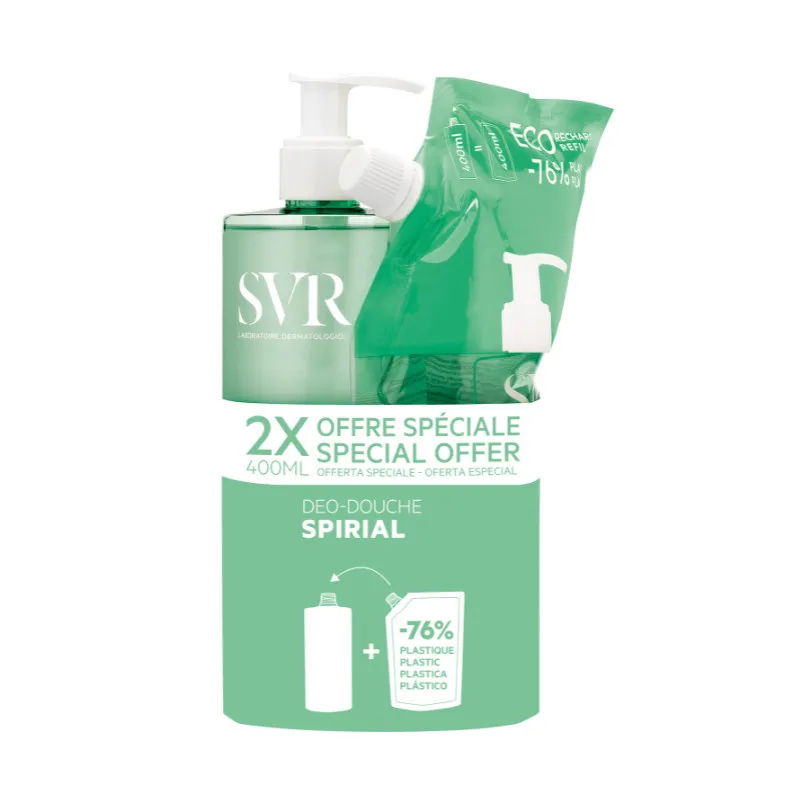 Svr Pack Spirial Deo Douche Gel 400ml + Recarga 400ml