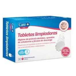 Care+ Tabletas Limpiadoras Higiene de prótesis dentales, aparatos de ortodoncia y férulas de descarga