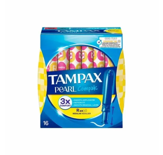 TAMPAX COMPAK PEARL REGULAR (AMARILLO) 16 UNIDAD