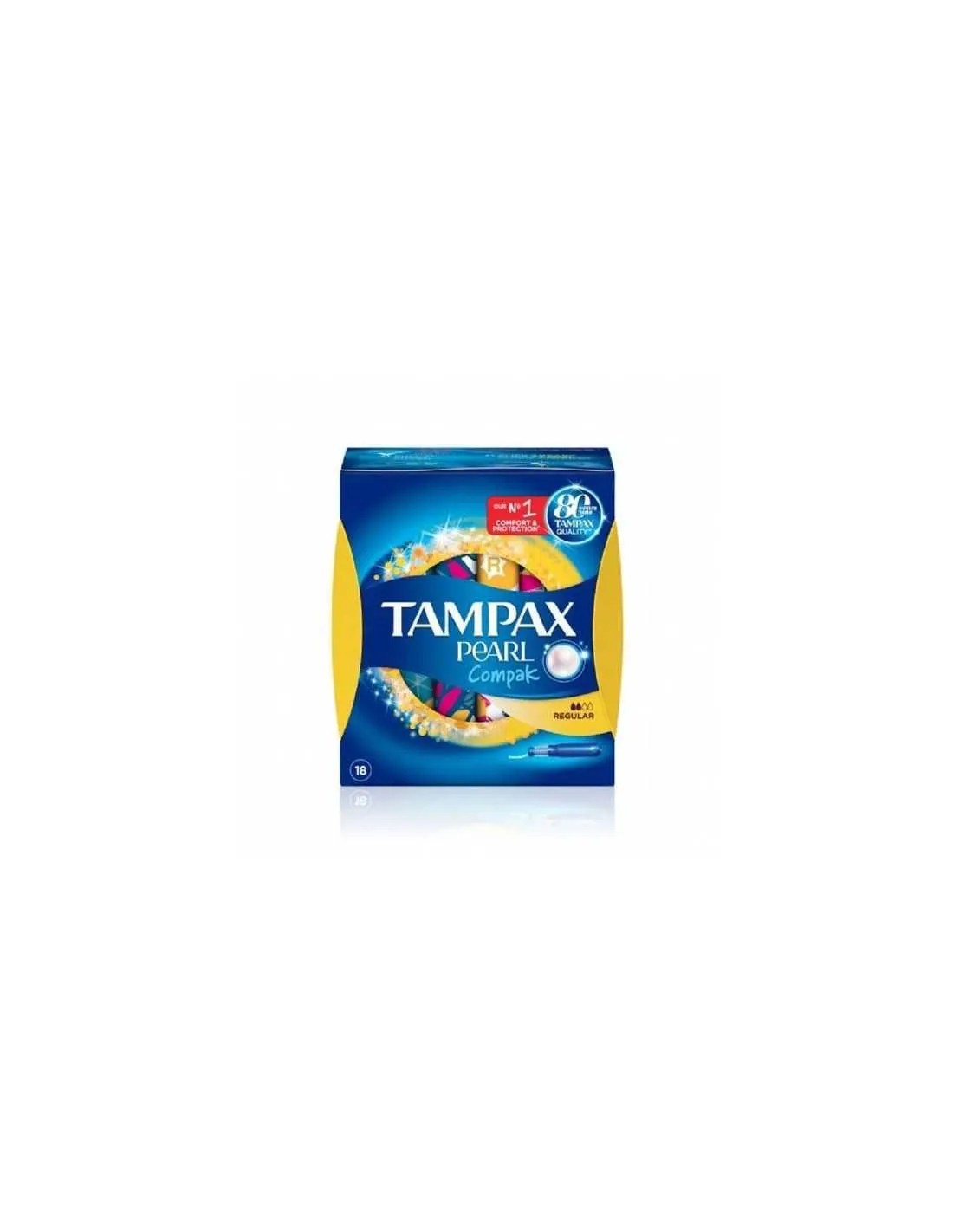 Tampax Compak Pearl Tampon 100% Algodon Regular 18 U