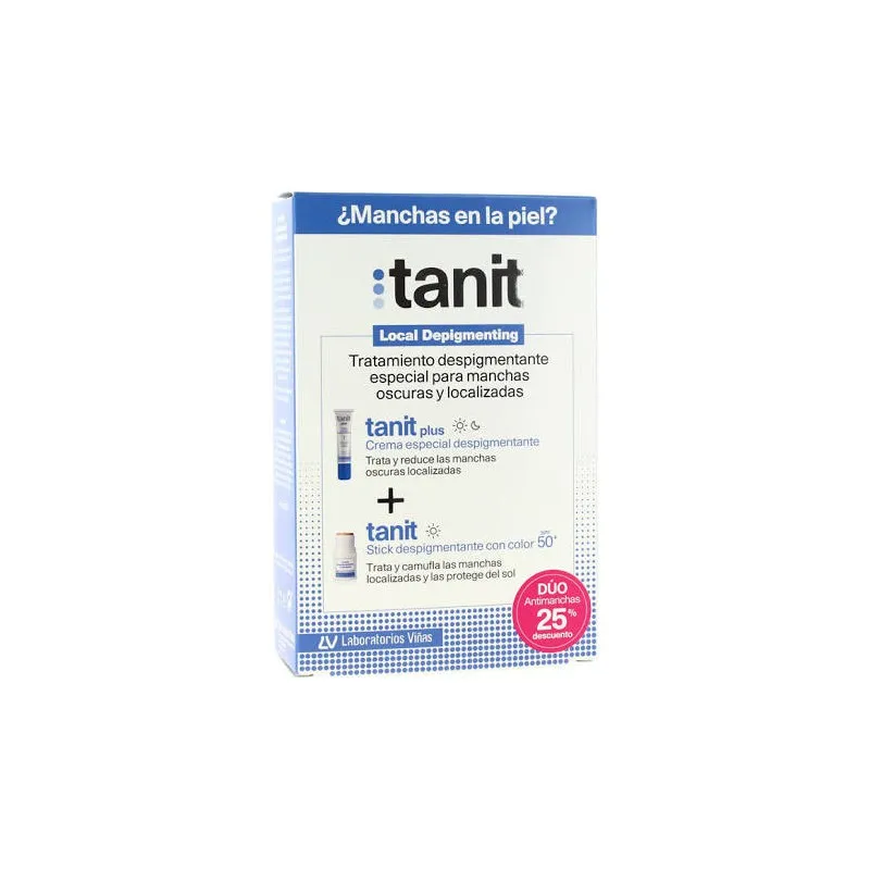 Tanit Plus Crema Especial Despigmentante 15ml + Tanit Stick Despigmentante con Color SPF50+ 4gr