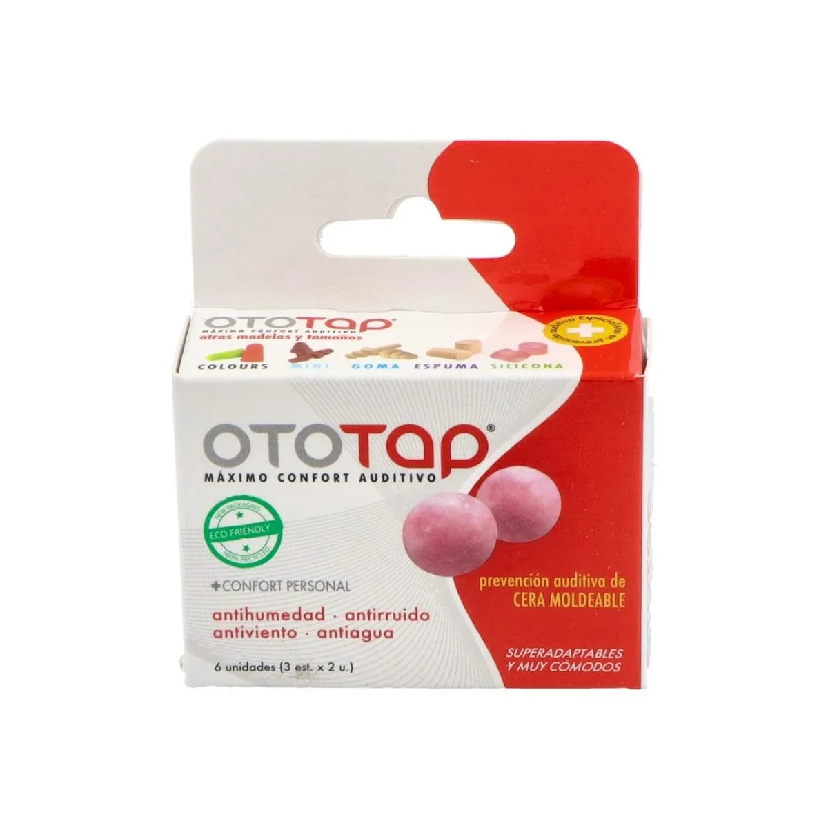 Tapon Oido Cera Oto-Tap Recubierto De Algodon 6un