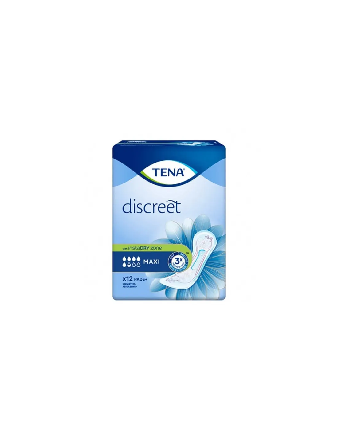 TENA DISCREET MAXI 12 COMPRESAS