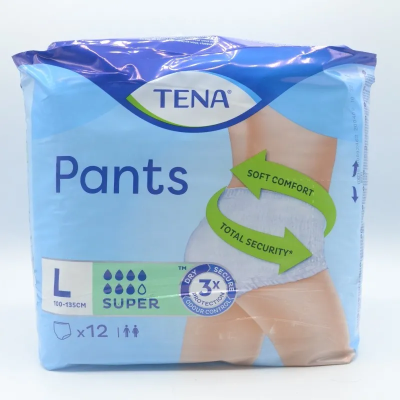 TENA PANTS SUPER T/L GRANDE 12 UDS.