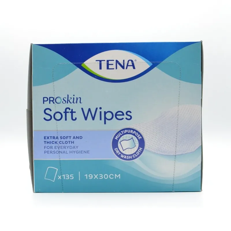 TENA PROSKIN TOALLITAS SECAS SOFT WIPES 135U