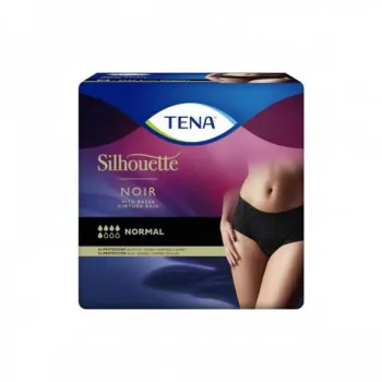 Tena Silhouette cintura baja Negra L 9 Uds.