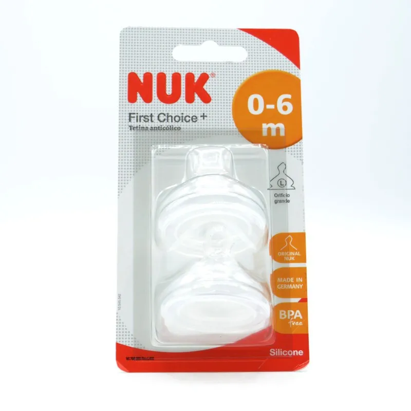 TETINA NUK SILICONA 2U 0-6M L