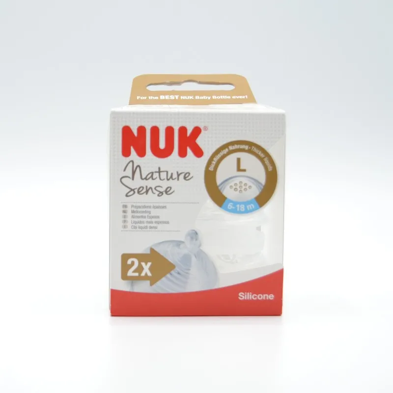 TETINA NUK SILICONA NATURE SENSE 6-18M L 2UD