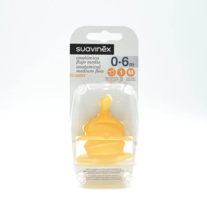 TETINA SUAVINEX ANAT LATEX F MEDIO 0-6M T-1