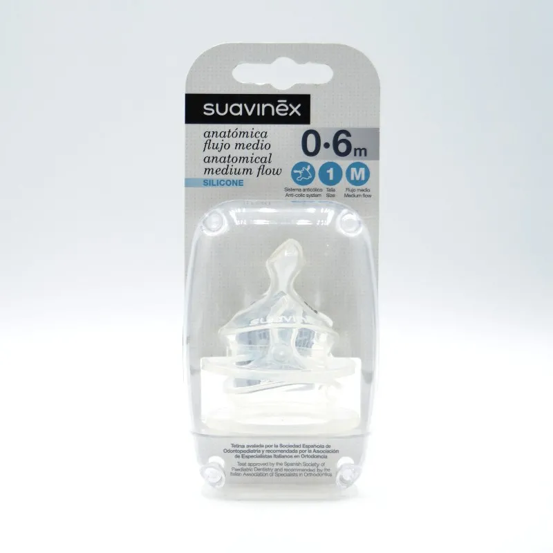 TETINA SUAVINEX SILICONA ANATOMICA FLUJO MEDIO 0